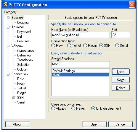 PuTTY Configuration